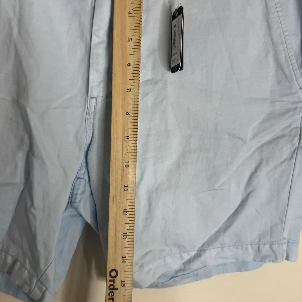 johnnie-O Shorts Mens 34 Light Blue Haze Cotton Linen Blend‎ Chino NWT Casual